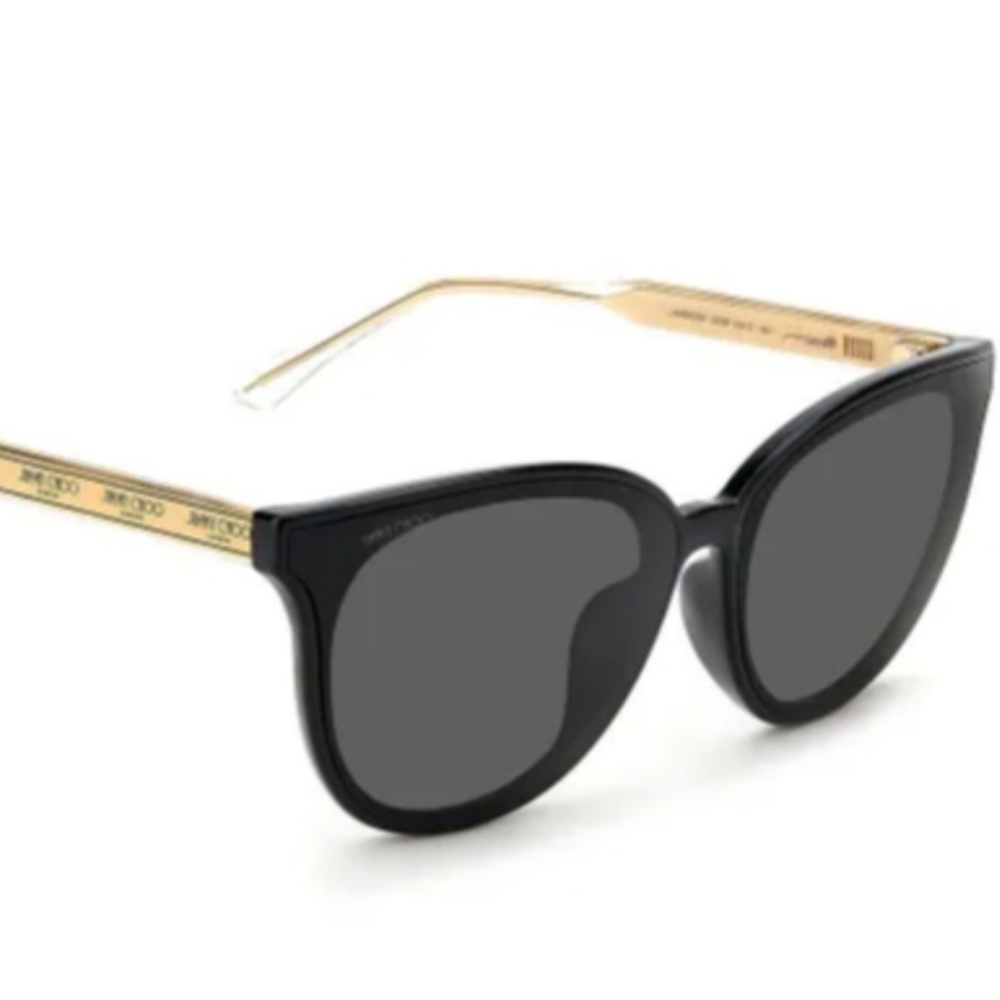 Jimmy Choo Black and Gold Sunglasses Modern Accessories
